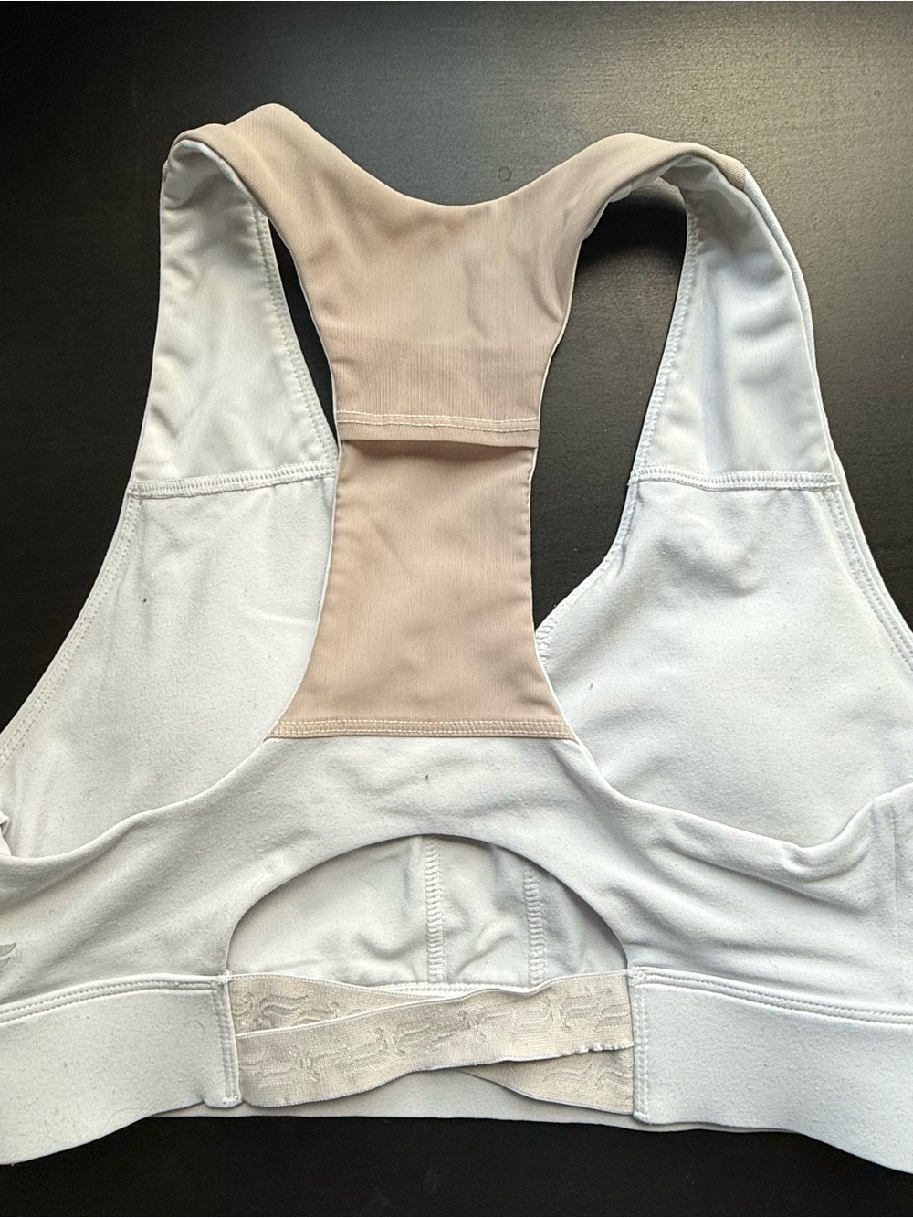 Fabletics White Racerback Sports Bra - Picture 2 of 4